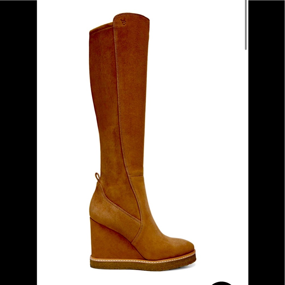 Veronica Beard Andora Leather Wedge Boots! NIB!